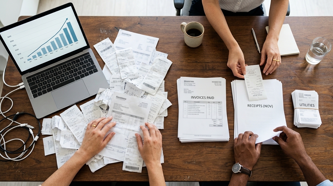 organising messy business data into a clean monthly report