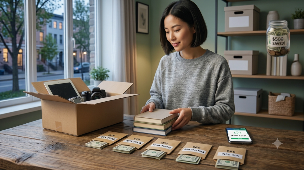 person reviewing bank statement to cancel unused subscriptions