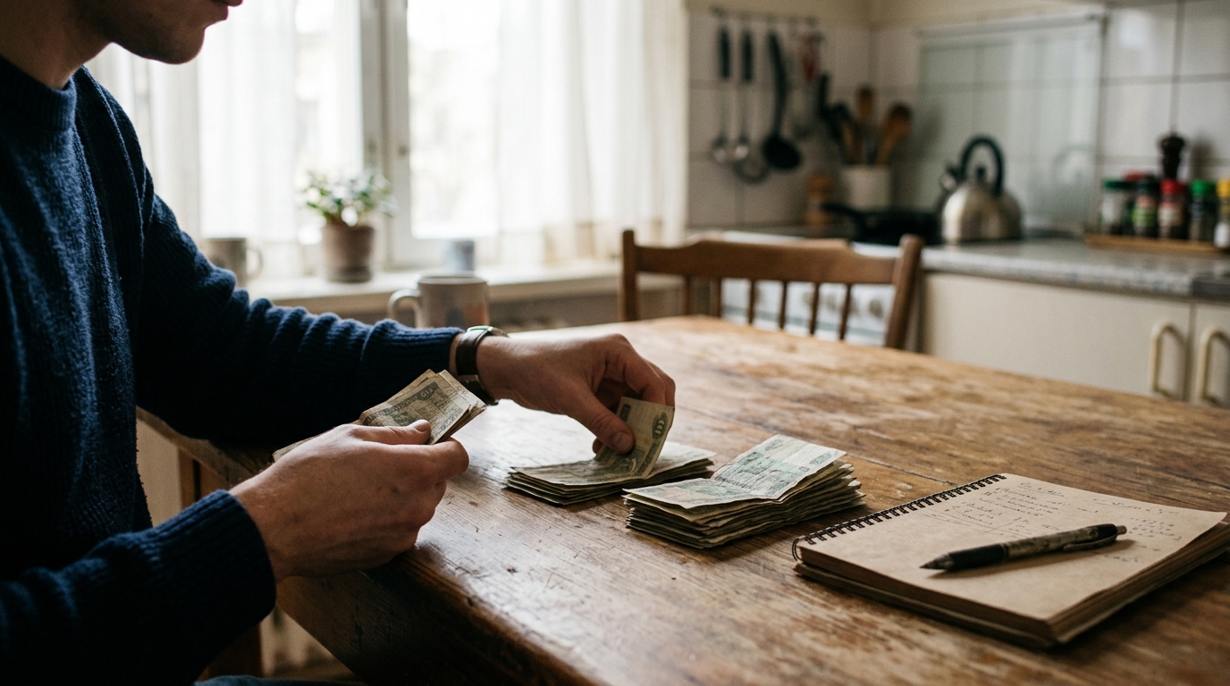 founder using personal savings to fund a first business