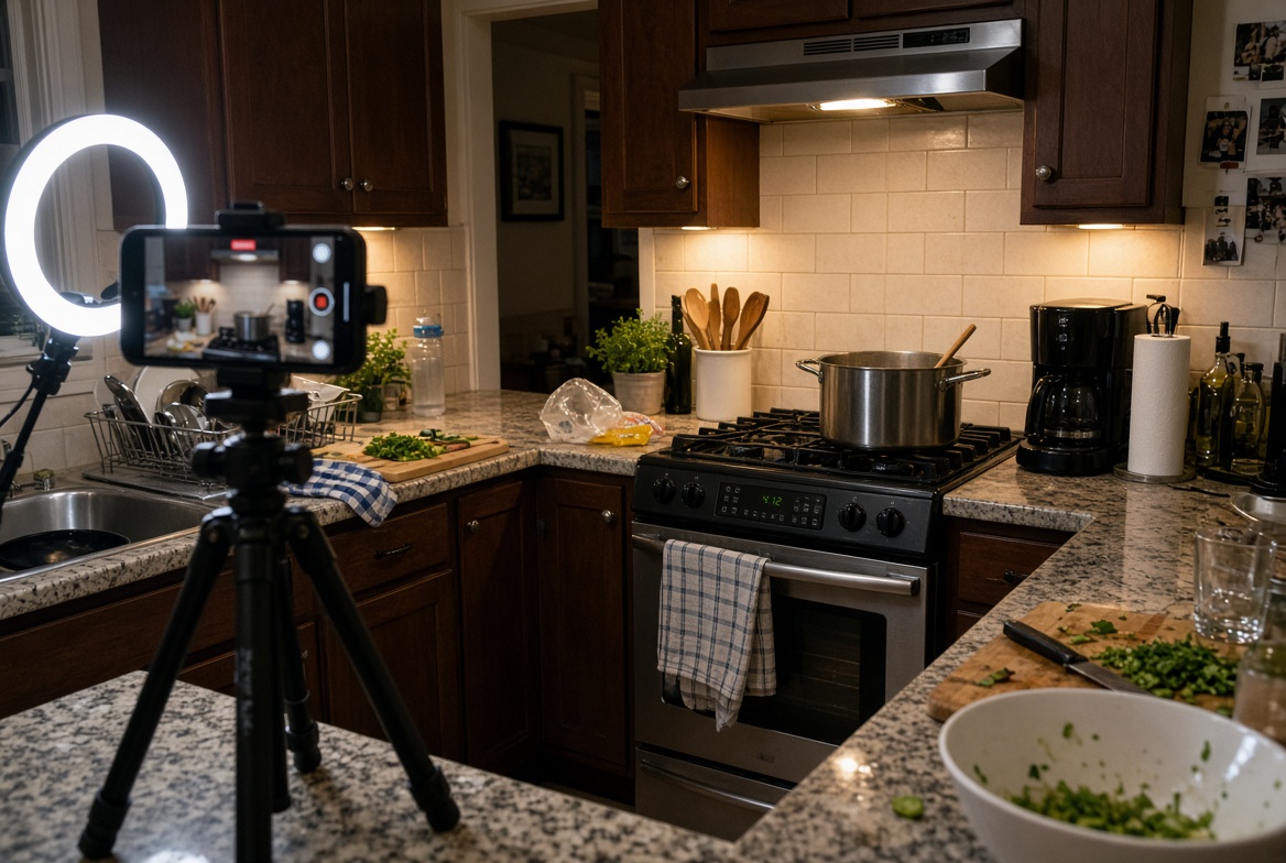 Creator recording video content subject to platform disclosure rules