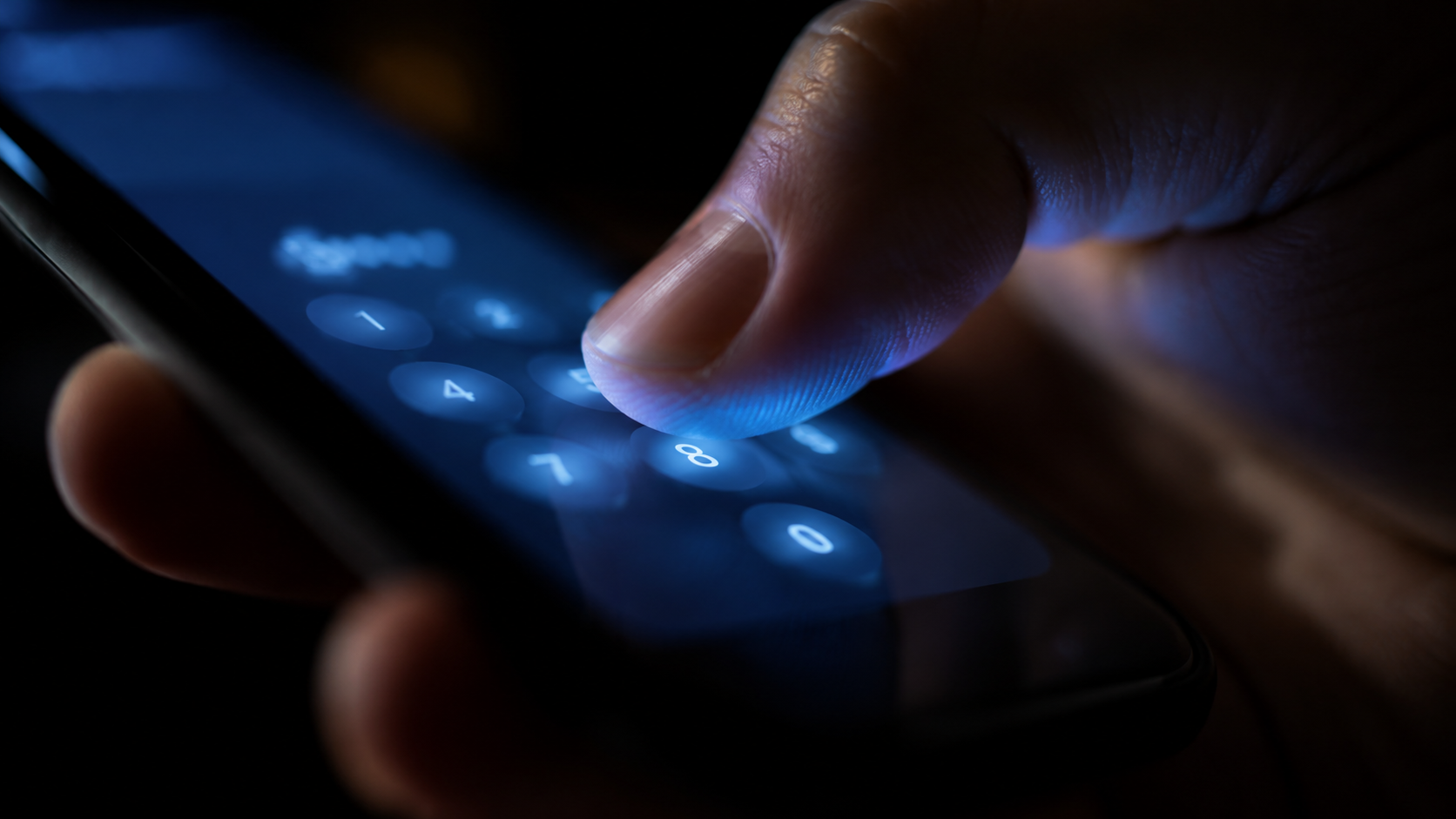 Phone screen showing a verification code entry field