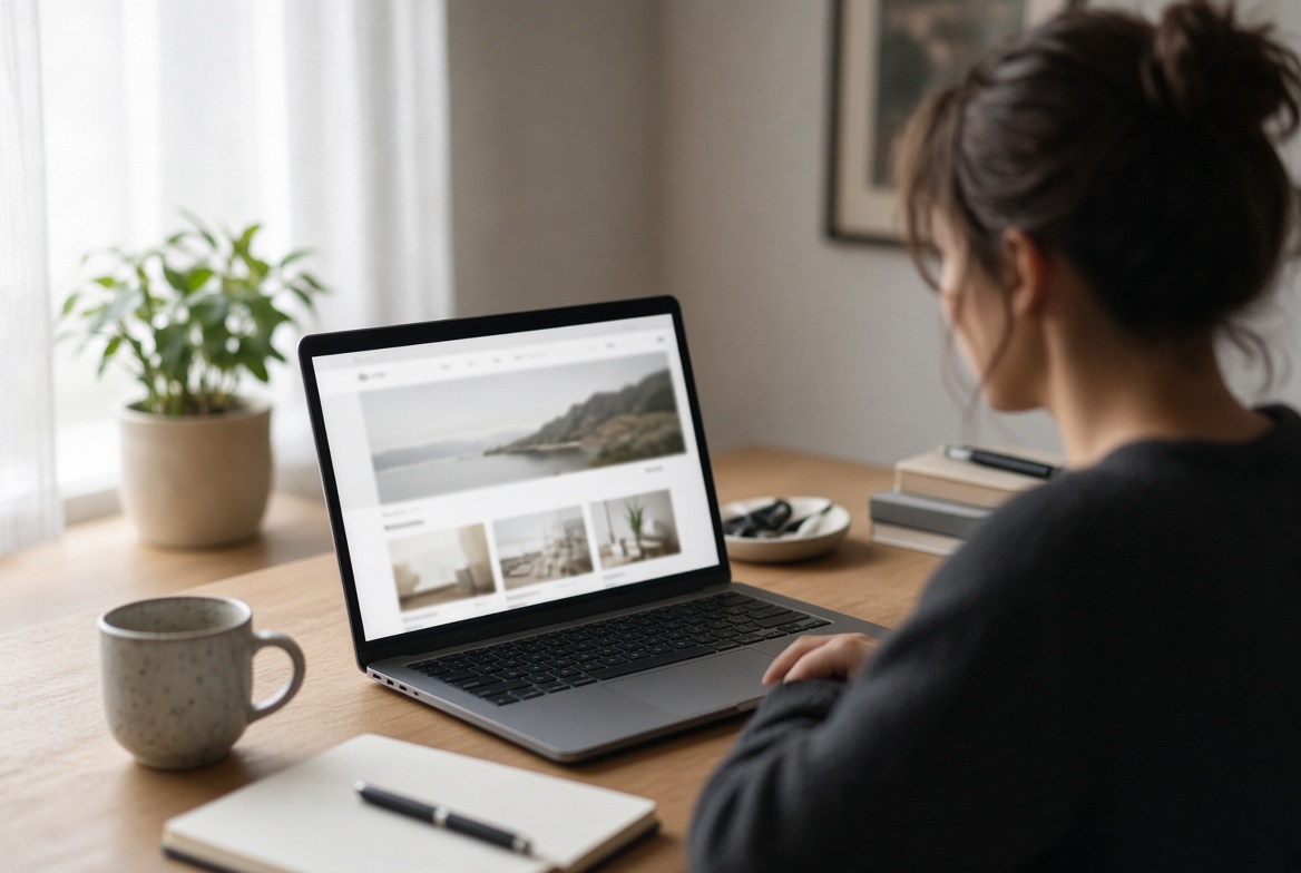 Blogger reviewing affiliate disclosure requirements on a laptop screen